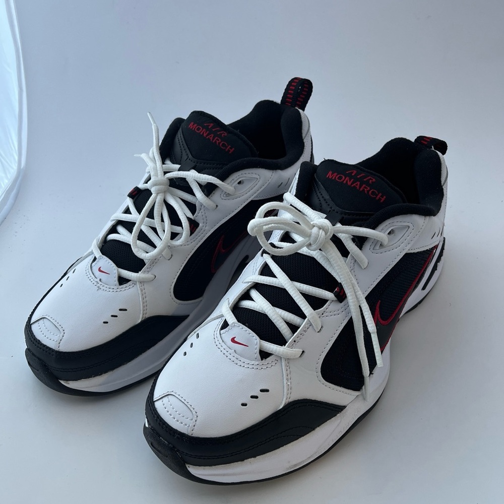 Size 10.5 - Nike Air Monarch IV White Black Red